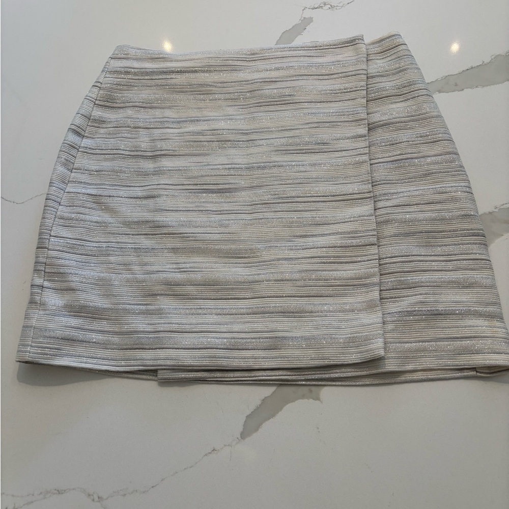 Club Monaco Light Gray/Blue Women's Wrap Skirt